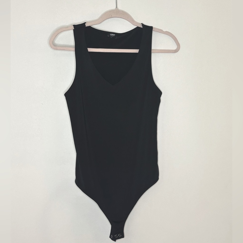Express size small tank top bodysuit color black